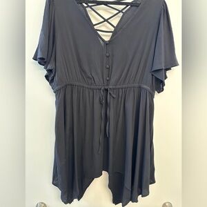 Torrid size 2, Black Rayon and Spandex top.